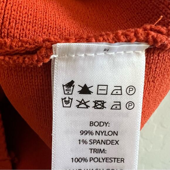 Bailey 44 Top Sleeveless Tulle L NWT Sleeves Ruffle Ribbed Stretch Knit Orange - Picture 8 of 8